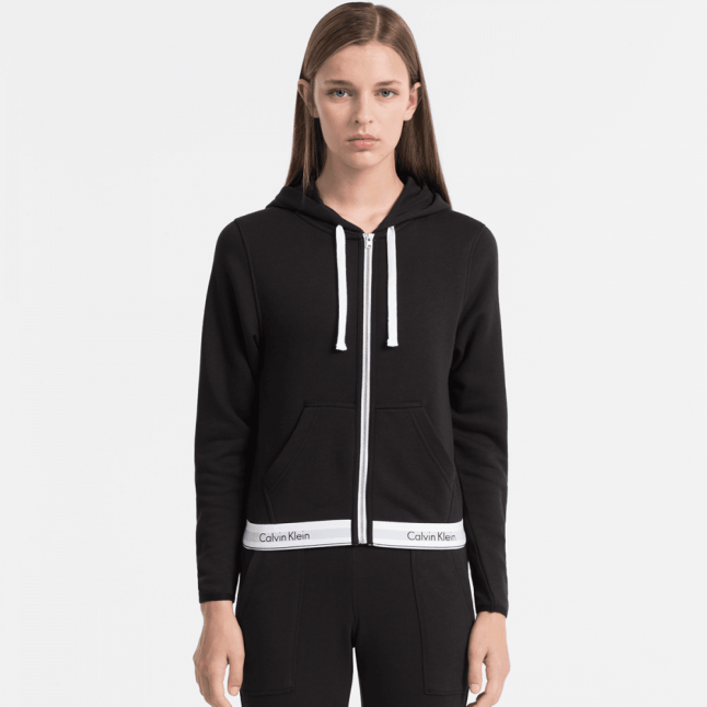 Womens Black Zip Up Hoodie