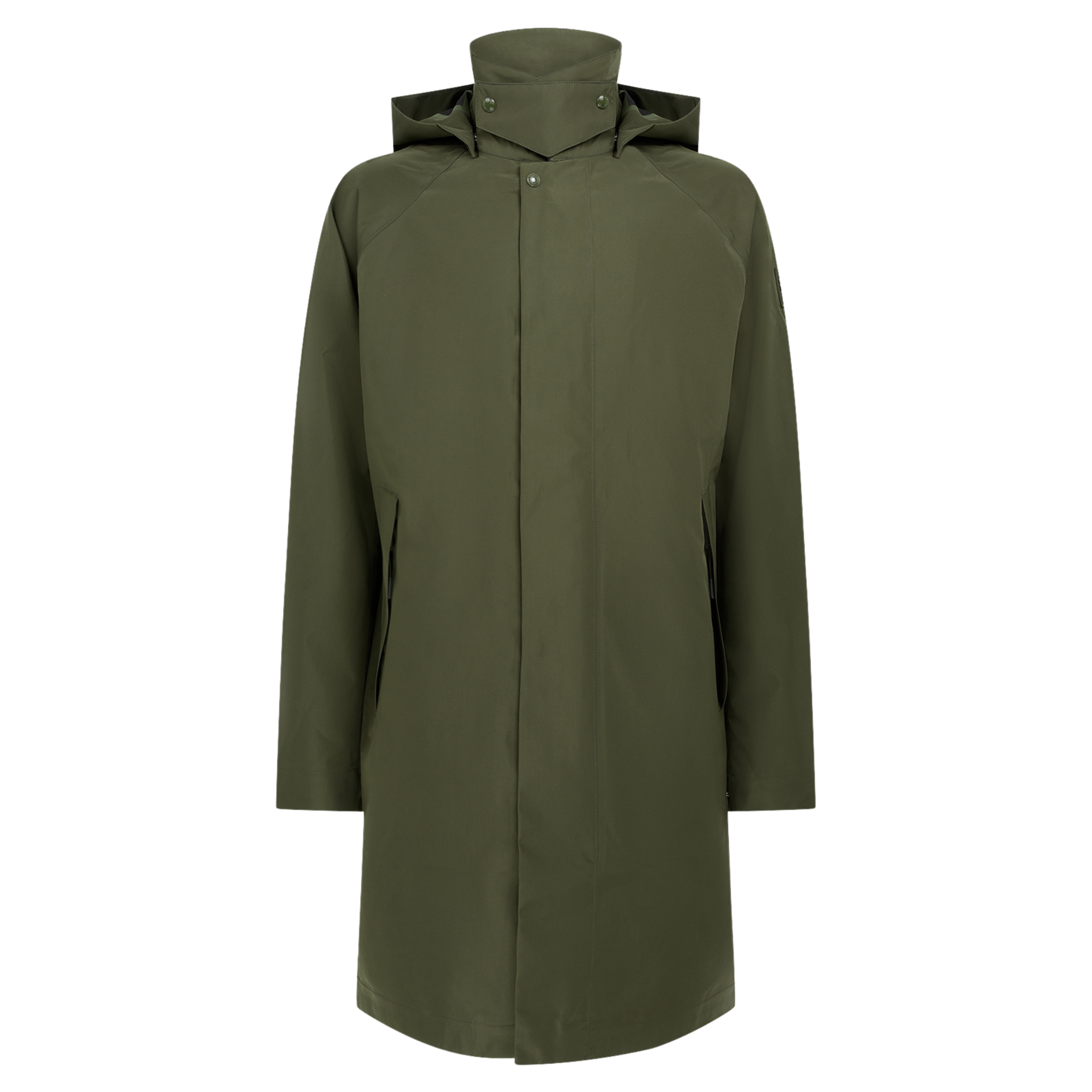 Mens Belstaff Faded Olive Force TriTech Shell Coat