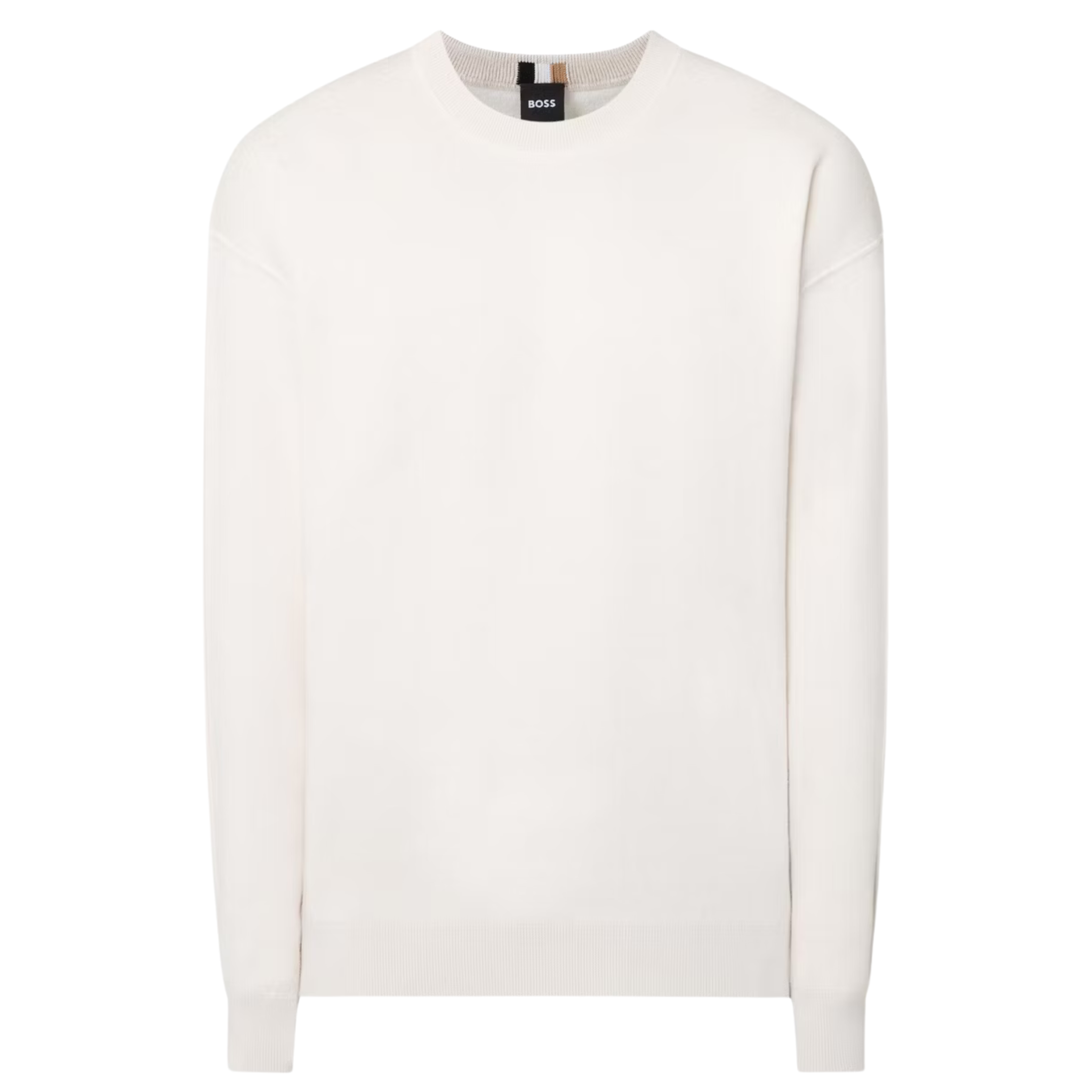 Mens BOSS Natural H-Daero Crew Knit