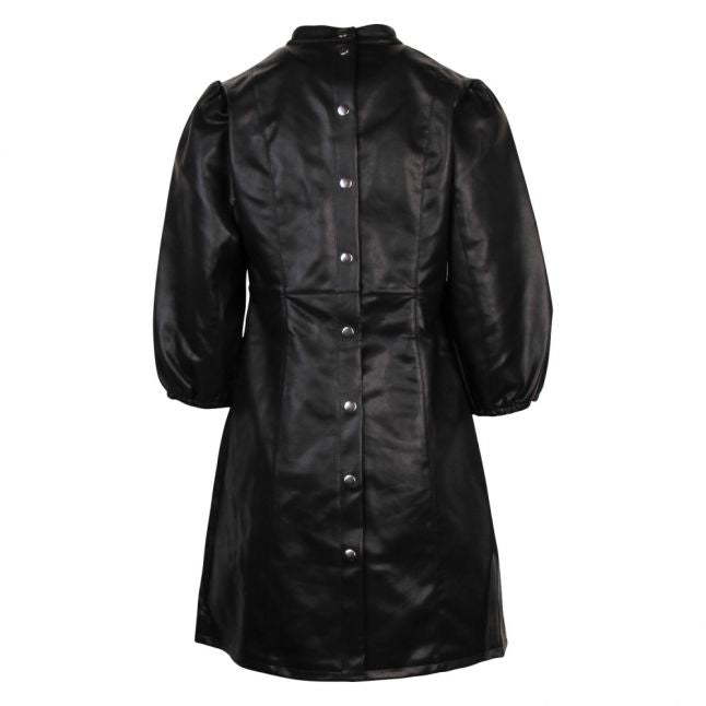 Womens Black Vipumida Faux Leather Dress