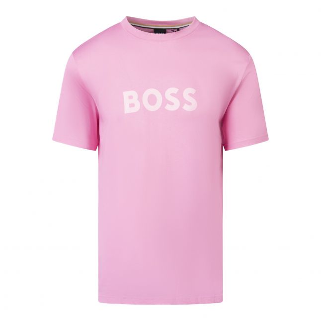 Mens Light Pink Beach UV Reg S/s T Shirt