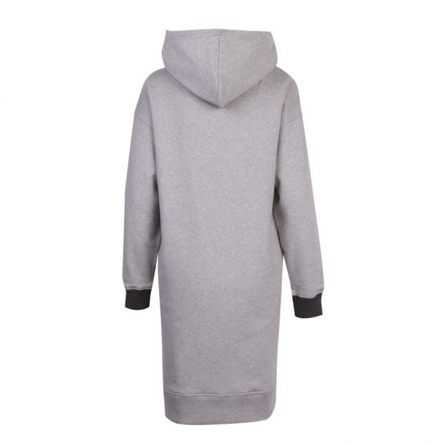 Casual Womens Light Grey Dikate Hooded Sweater Dress