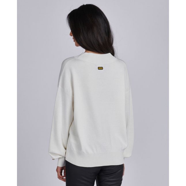 Womens Off White Drifting Button Knitted Jumper