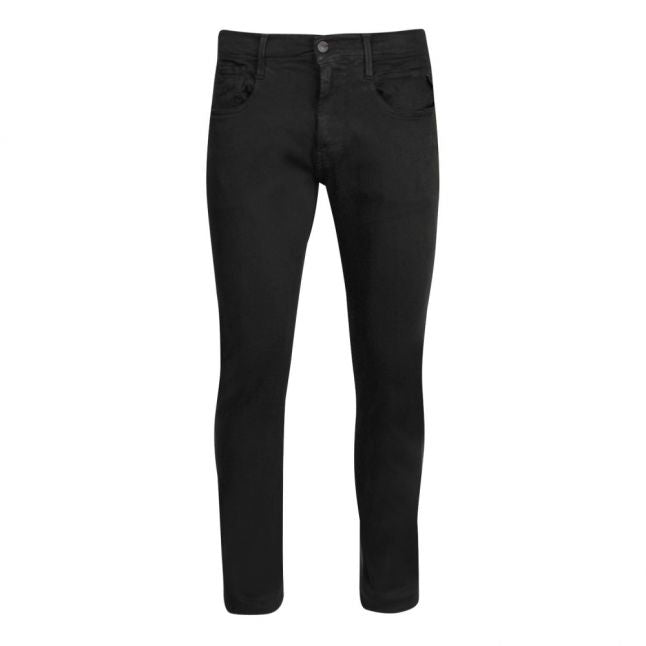 Mens Replay Black Anbass Hyperflex Eco Slim Fit Jeans