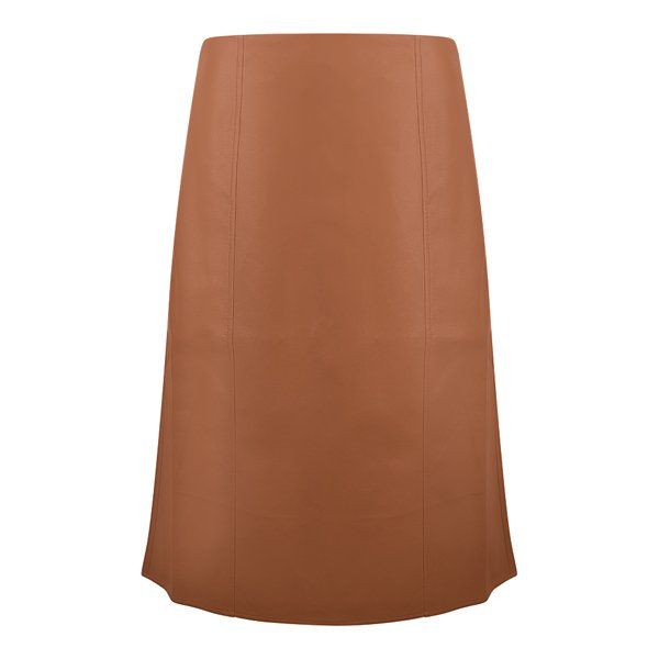 Womens Tobacco Brown Claudia PU Skirt