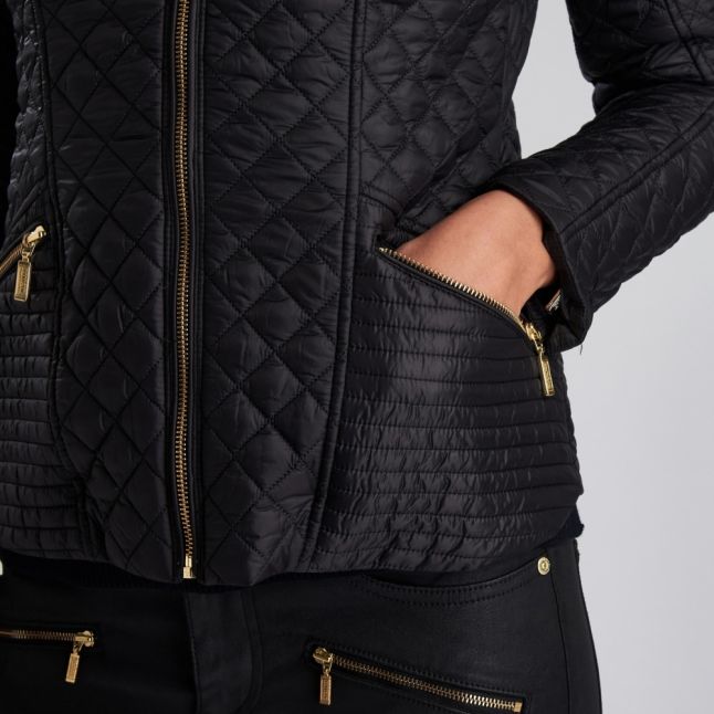 Womens Black Ronda Quilted Jacket