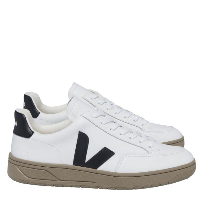 Mens Extra White/Black/Dune V-12 Trainers