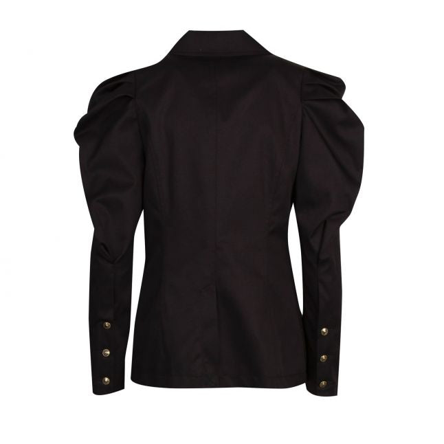 Womens Black Puff Sleeve Blazer