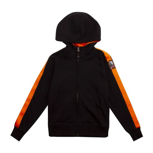 Boys Black Aldrin Hooded Zip Through Sweat Top