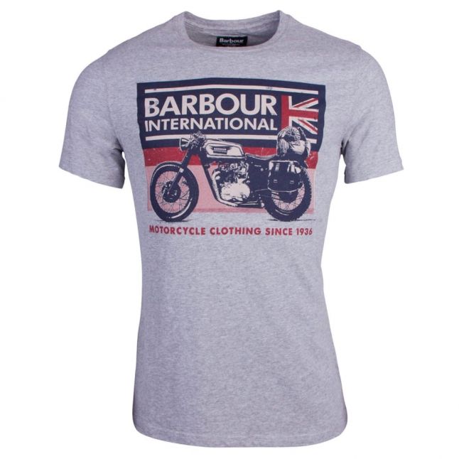 Mens Grey Marl Flag Tour S/s T Shirt