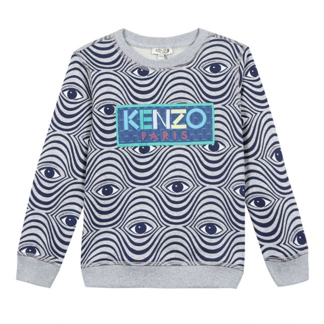 Junior Marl Grey Fergal Icon Eye Sweat Top