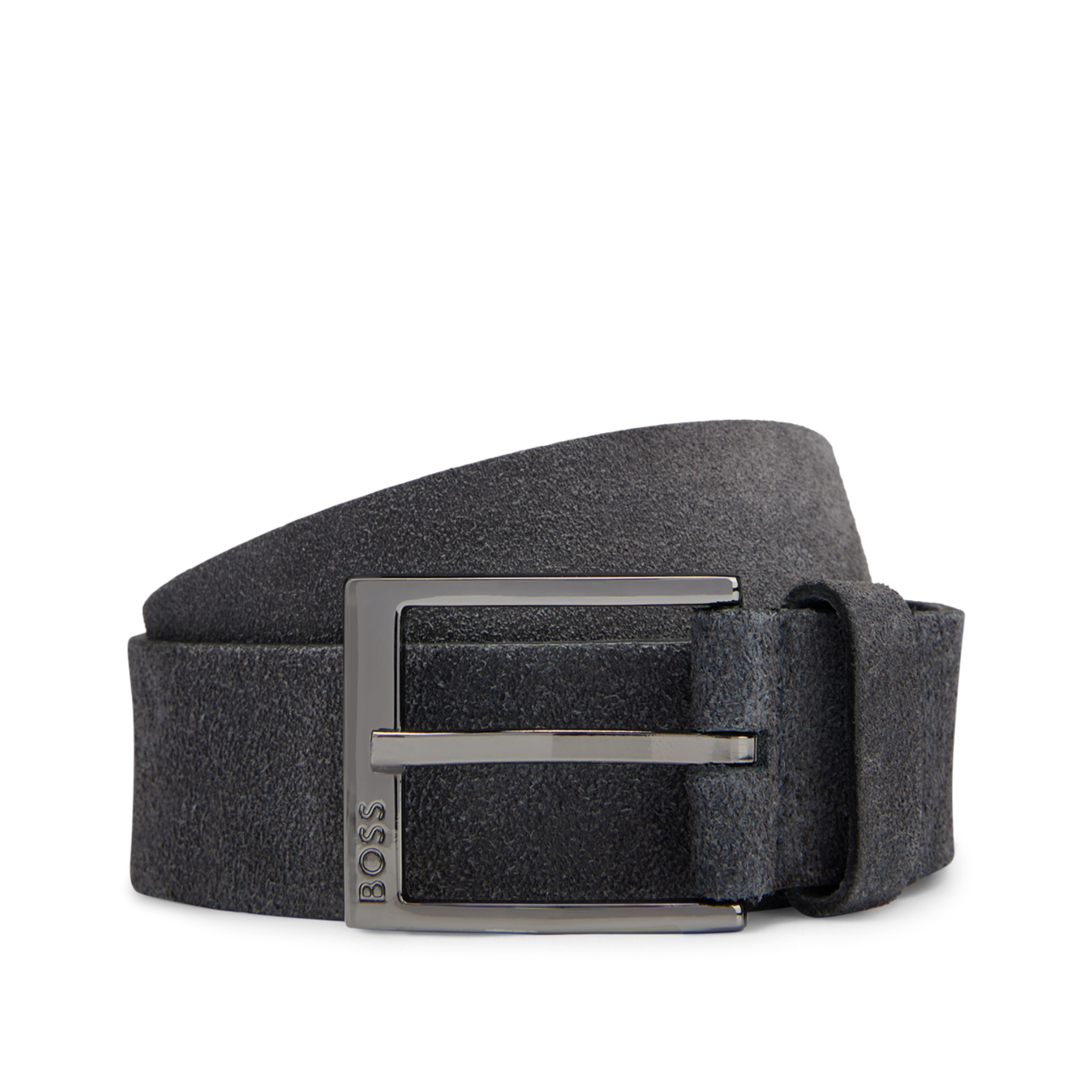 Mens BOSS Dark Blue Elloy-G-SD Suede Belt