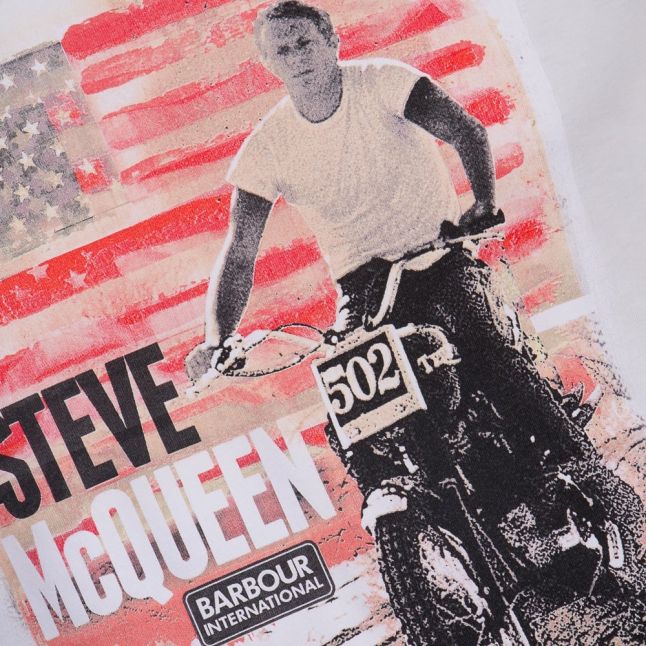 Steve McQueen™ Collection Mens Neutral Starts & Stripes S/s Tee Shirt