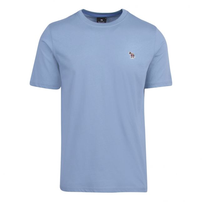 Mens Pale Blue Classic Zebra Regular Fit S/s T Shirt