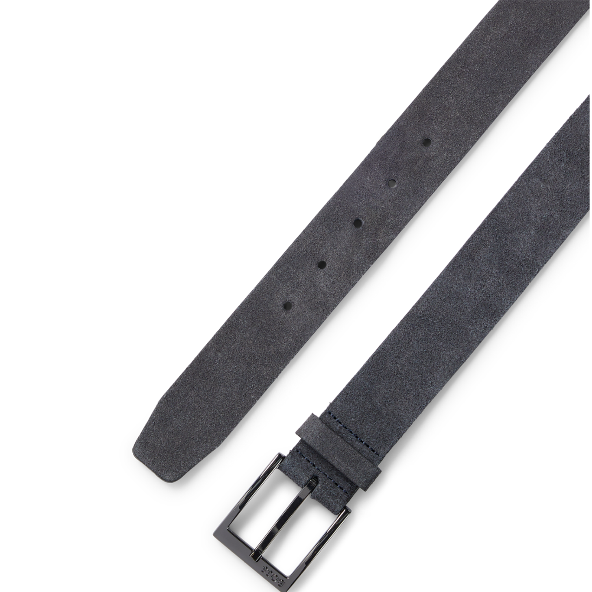 Mens BOSS Dark Blue Elloy-G-SD Suede Belt