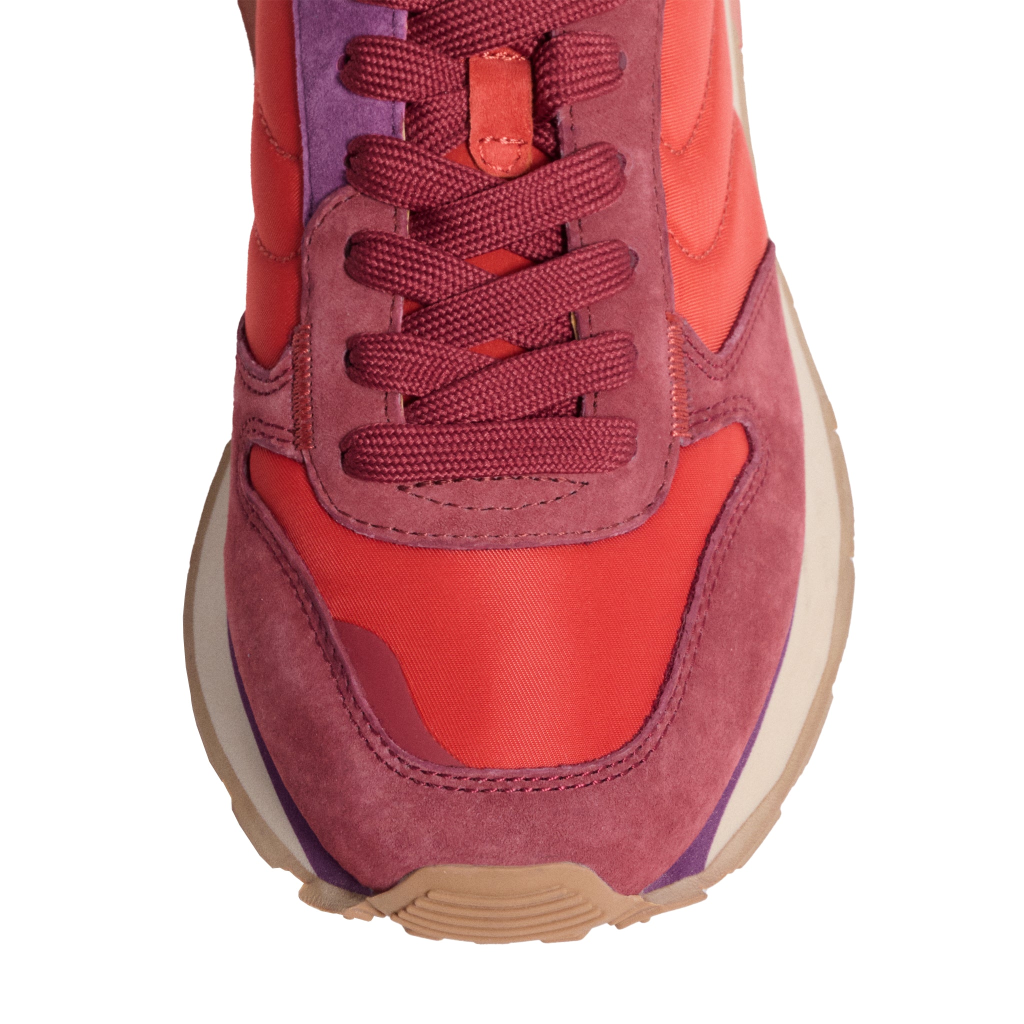 Womens	Burgundy Naxos Track+Field Trainers