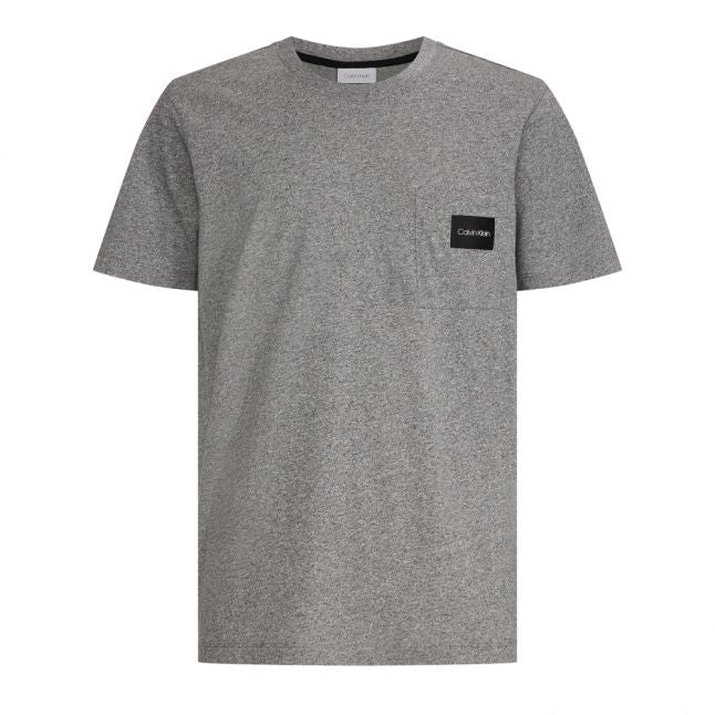 Mens Mid Grey Heather Pocket S/s T Shirt