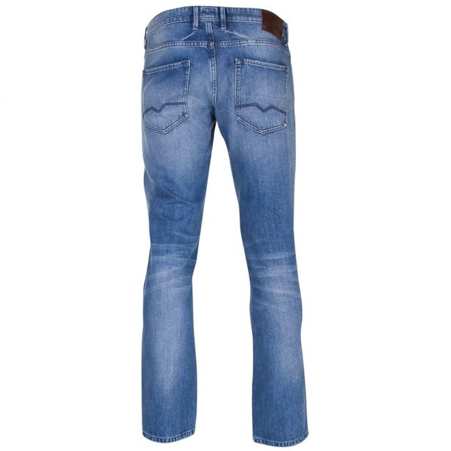 Orange Mens Bright Blue Wash Orange24 Barcelona Regular Fit Jeans