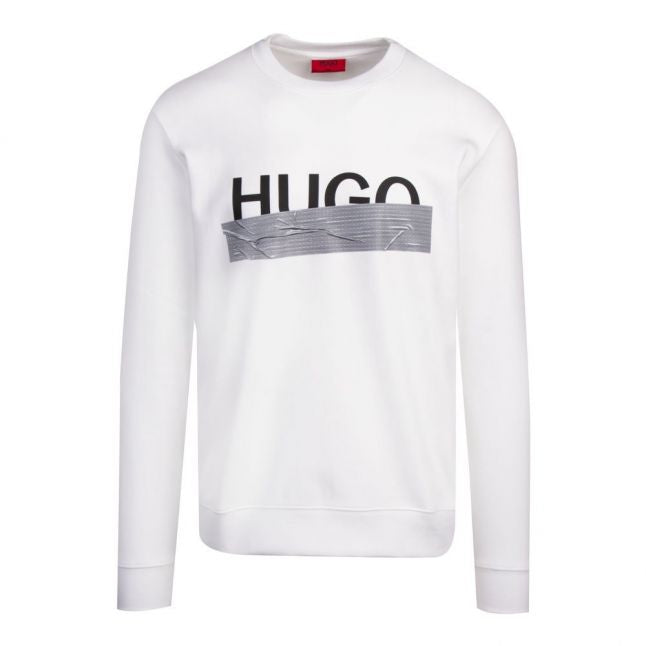 Mens White Dicago Tape Sweat Top