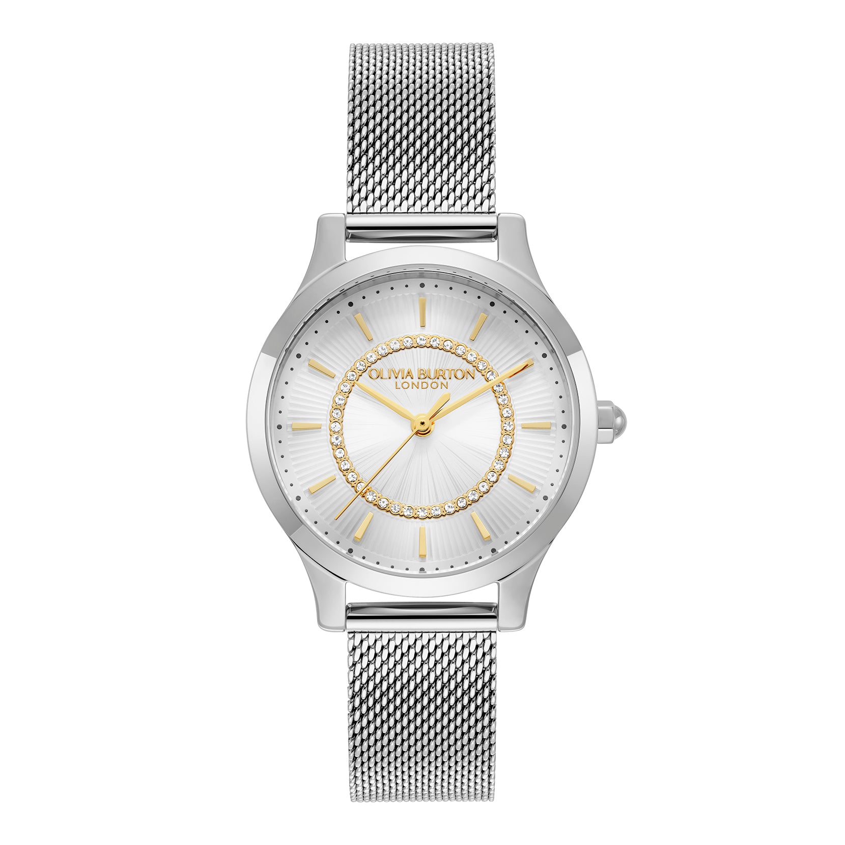 Womens	Olivia Burton	Silver/Gold Wonderlust Mesh Watch