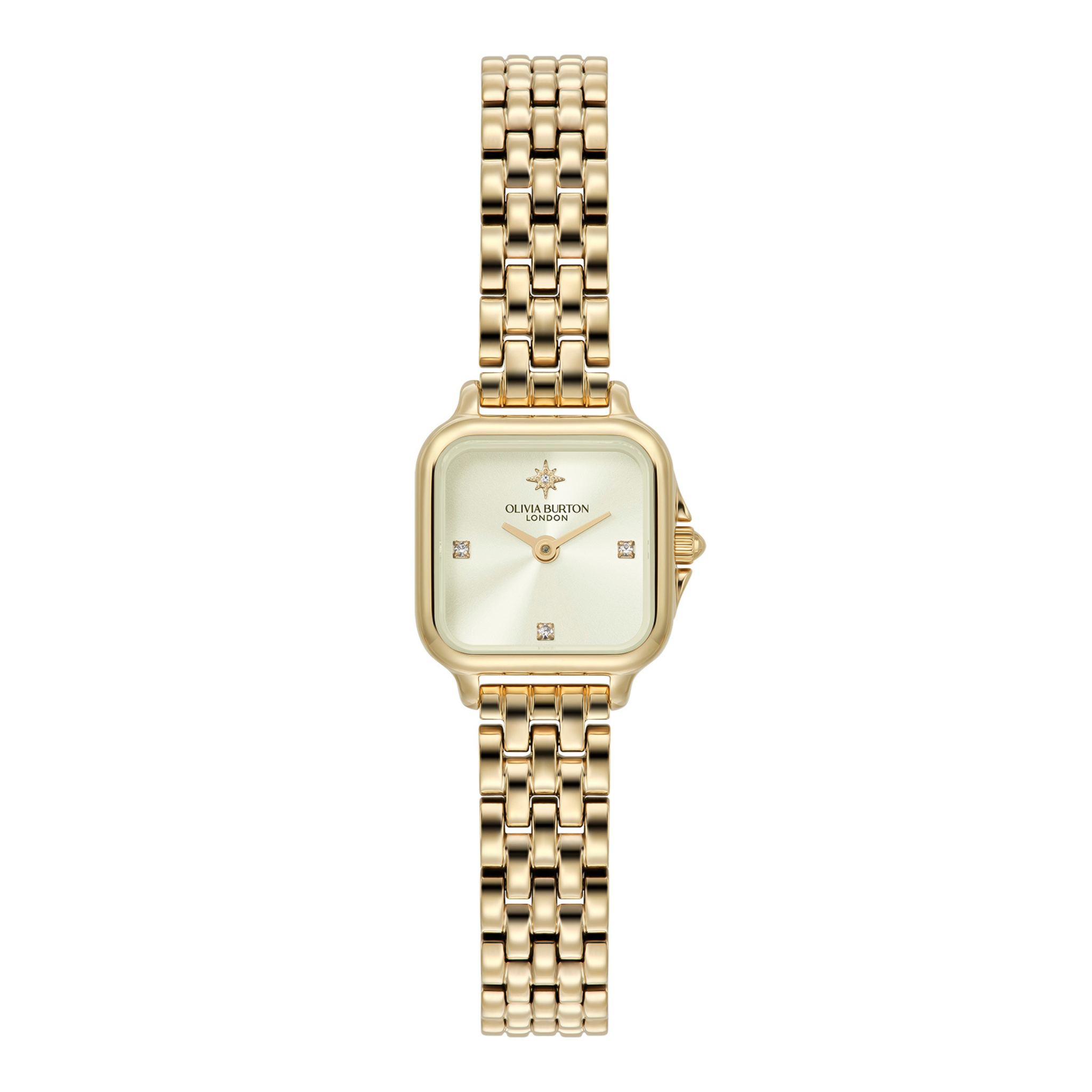 Womens Olivia Burton Gold/White Grosvenor Mini Watch