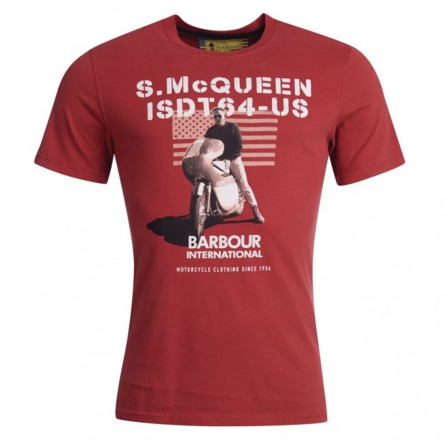 Steve McQueen™ Collection Mens Mars Red Military Flag S/s T Shirt