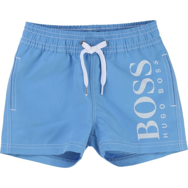 Baby Blue Big Logo Swim Shorts