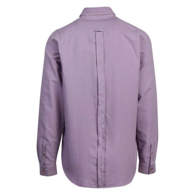 Mens Dark Lavender Overdyed L/s Shirt