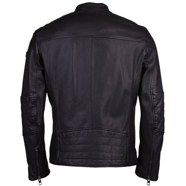 Mens Black Jeeper Leather Jacket