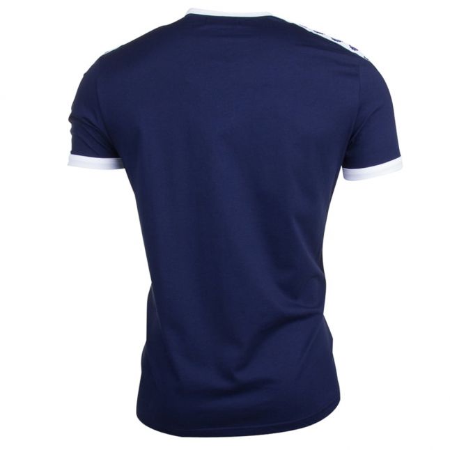 Mens Carbon Blue Taped Ringer S/s T Shirt