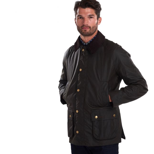 Mens Barbour Olive Ashby Waxed Jacket