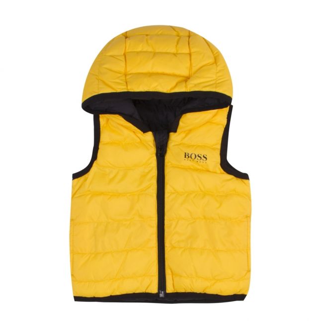 Toddler Yellow Branded Hooded Gilet