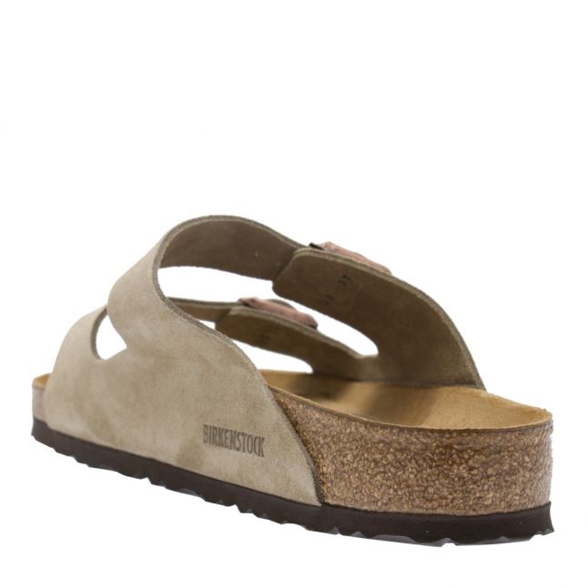 Mens Taupe Suede Arizona Slide Sandals