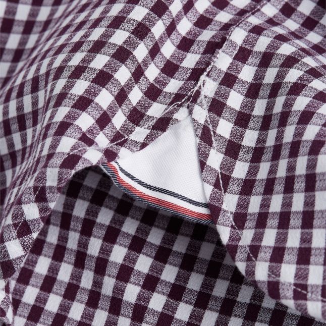 Mens Purple/White Classic Gingham L/s Shirt