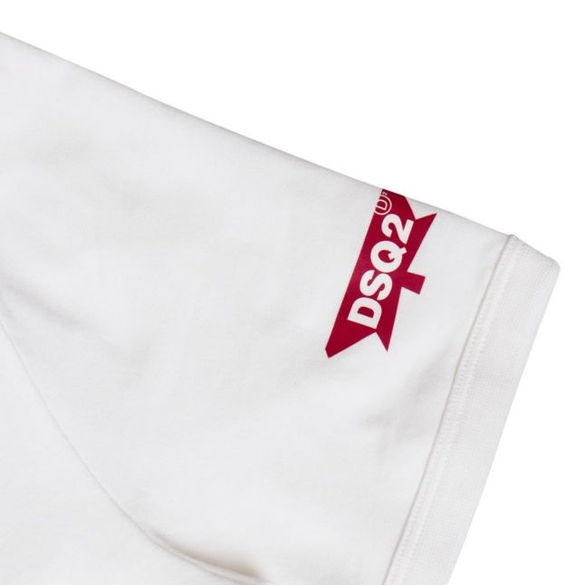 Mens White Arm Logo S/s T Shirt