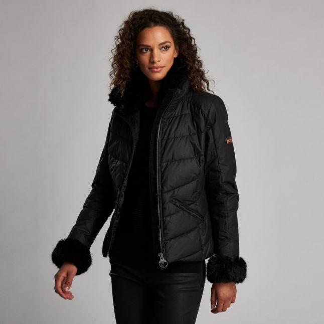 Womens Black Premium Baseline Wax Jacket