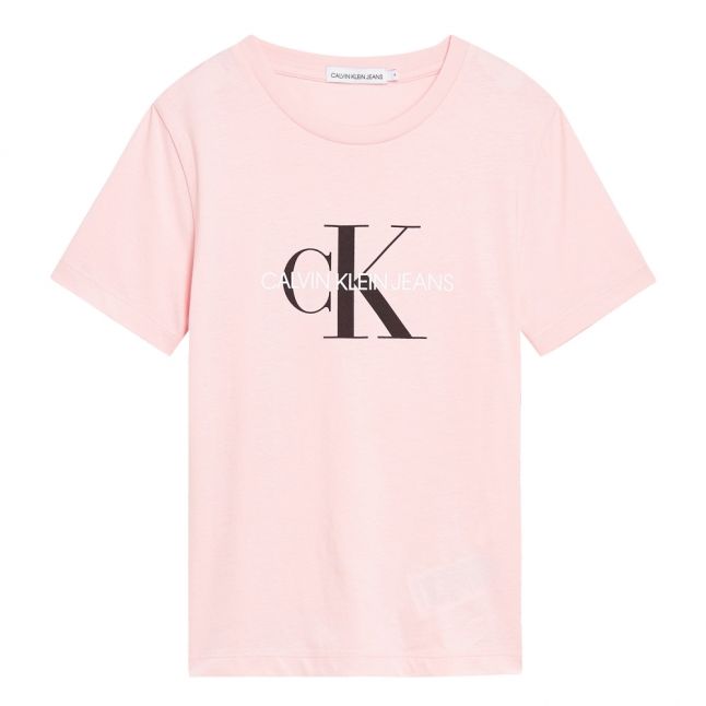 Girls Chalk Pink Monogram Logo S/s T Shirt