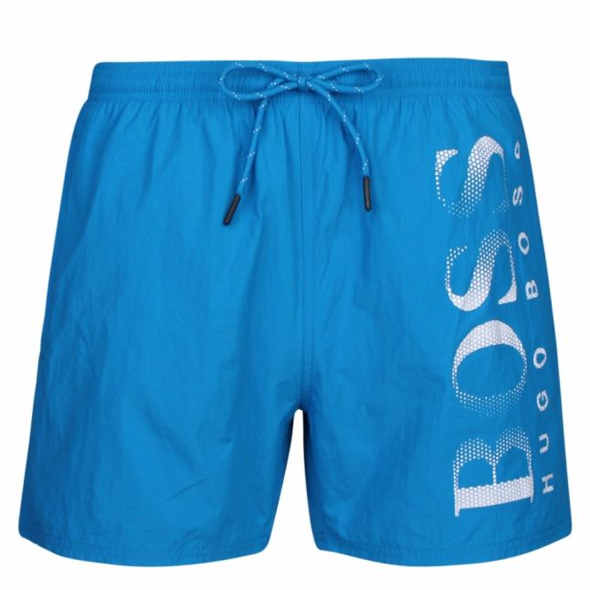 Mens Turquoise Octopus Side Logo Swim Shorts