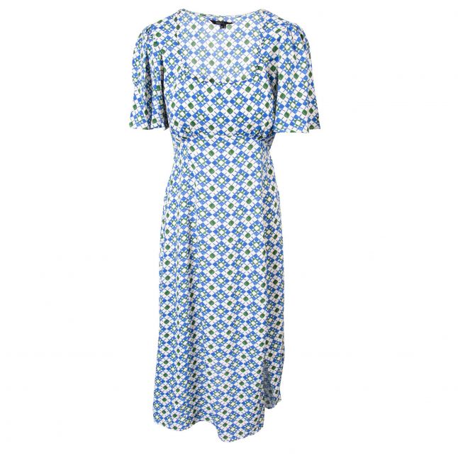 Womens	Blue Mirella Tile Dee Dee Midi Dress