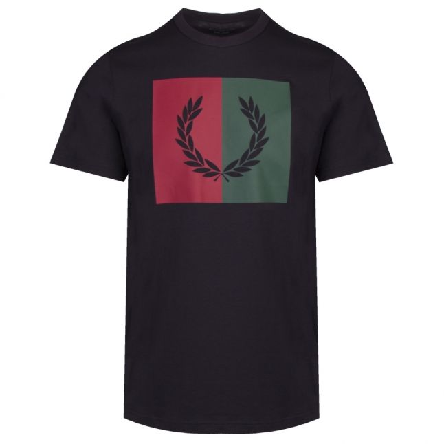 Mens Navy Split Laurel Wreath S/s T Shirt