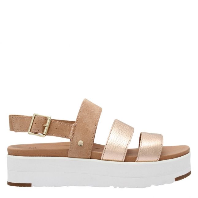 Womens Rose Gold Braelynn Flatform Sandals