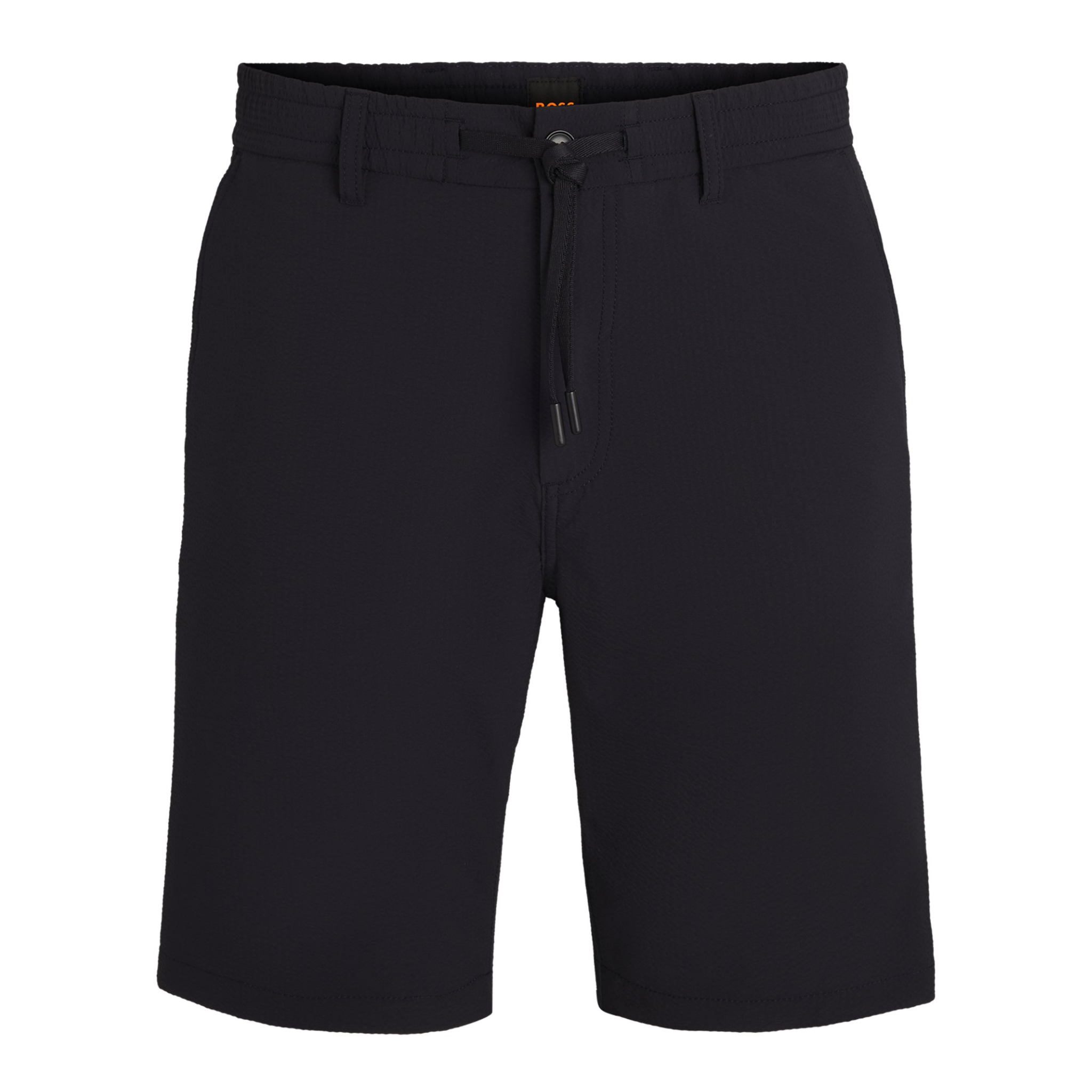 Mens BOSS Dark Blue Chino-tapered-DS-1-S Texture Shorts