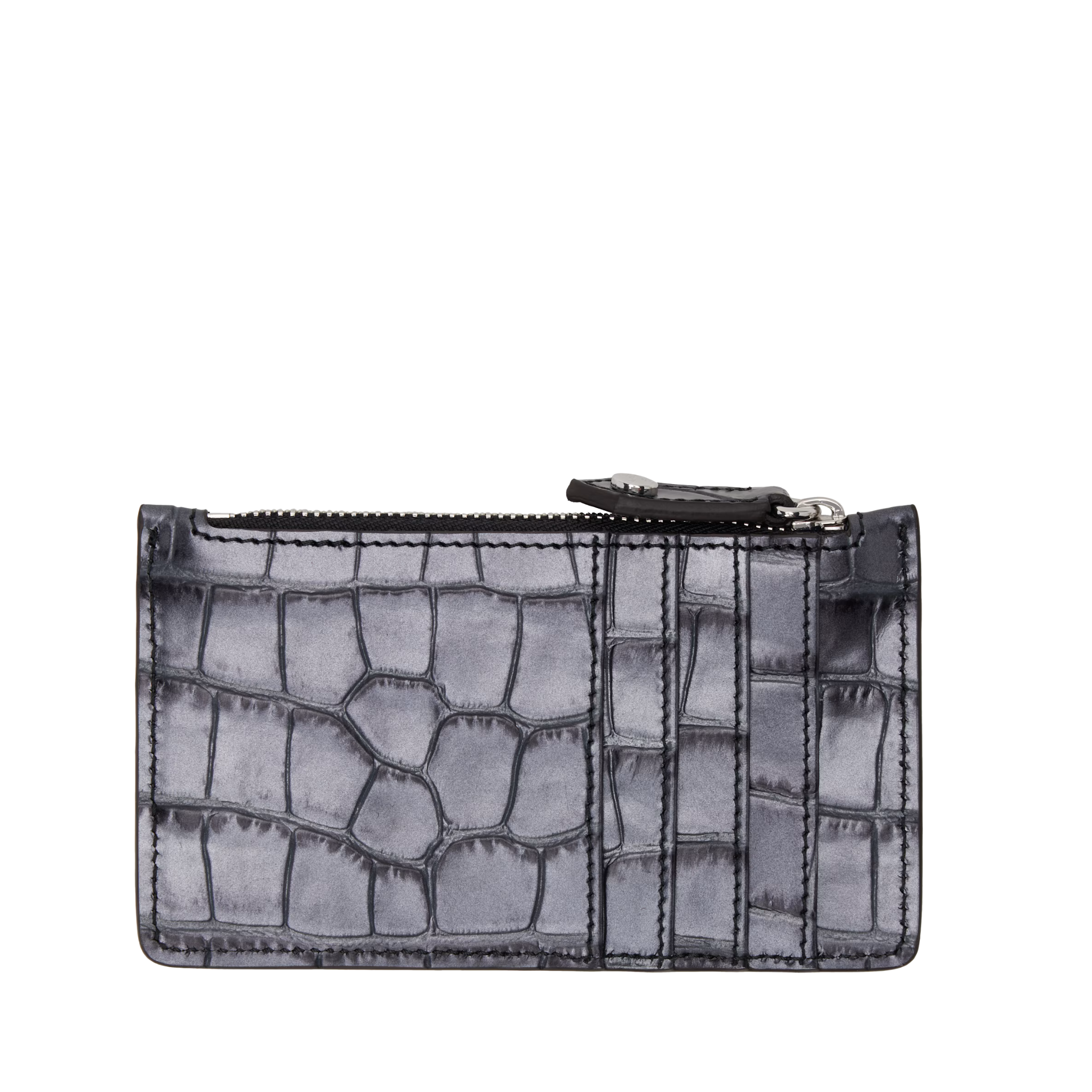 Womens Vivienne Westwood Anthracite Slim LG Croc Card Holder