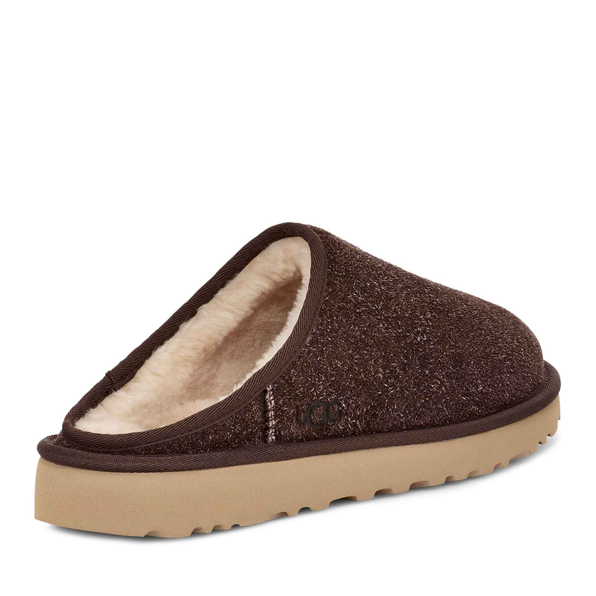 Mens Burnt Cedar Classic Slip-On Shaggy Suede