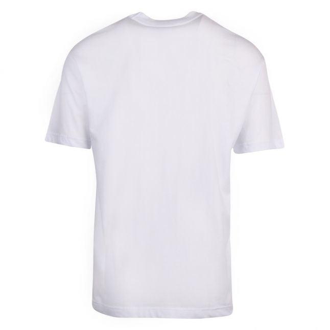 Mens White Logo Stripe Regular Fit S/s T Shirt