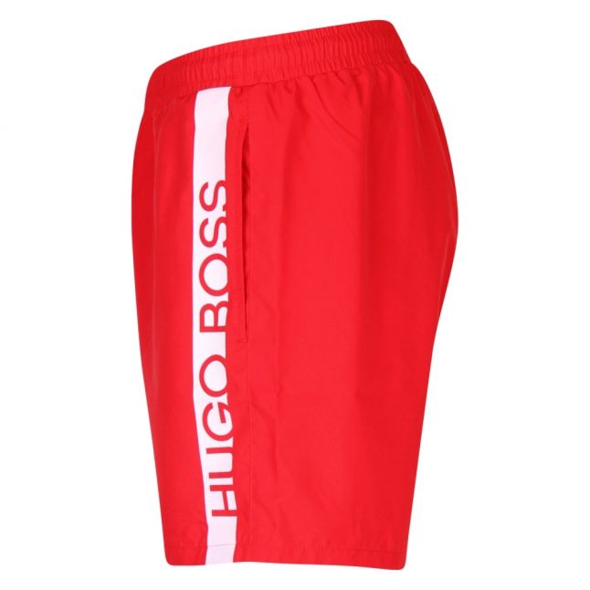 Mens Bright Red Dolphin Side Logo Swim Shorts