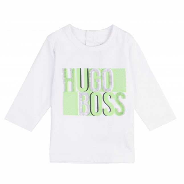 Toddler White Graphic Logo L/s T Shirt