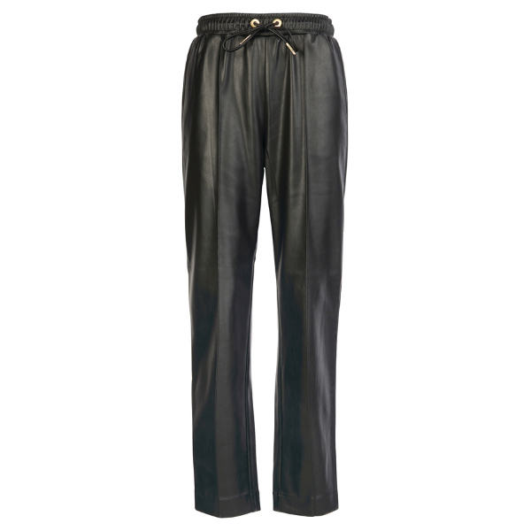 Womens Black Agusta Faux Leather Trousers