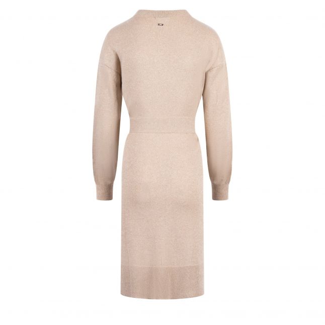 Womens Armani Exchange Gold Knitted Dress