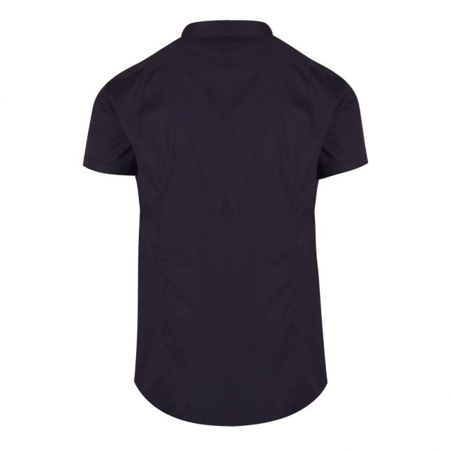 Mens Navy Tape Detail S/s Shirt